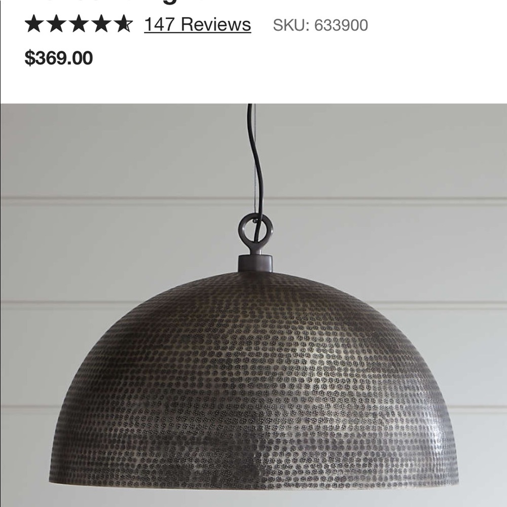 Crate & Barrel Rodman Hammered Dome Pendant Light